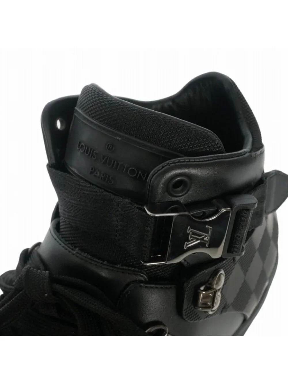 Louis Vuitton Highland Line Damier High Cut Sneakers 6.5 Black